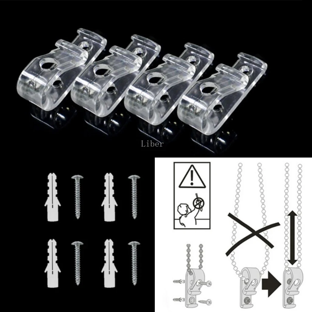 Roller Shade Safety Chain and Cord Guide Fixation Hooks for Zebra Vertical Roman Roller Blind Bead Chain Holder
Roller Shade Safety Chain and Cord Guide Fixation Hooks for Zebra Vertical Roman Roller Blind Bead Chain Holder