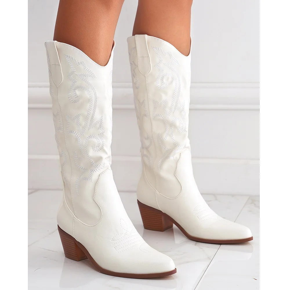 Perixir Western Cowboy Boots For Women Pointed Toe Women's Shoes Brand Embossing PU Leather Shoes Mid-Calf Chunky Wedges Boot
Perixir Western Cowboy Boots For Women Pointed Toe Women's Shoes Brand Embossing PU Leather Shoes Mid-Calf Chunky Wedges Boot
