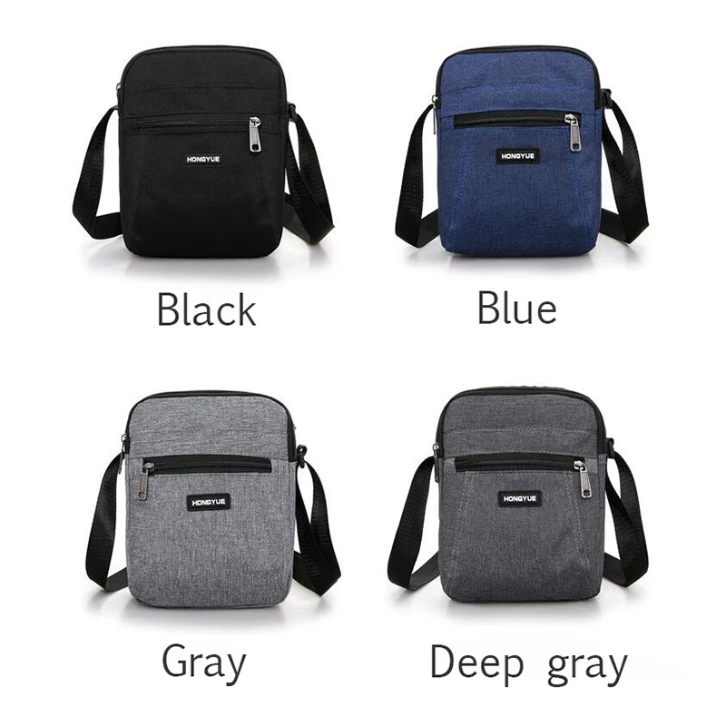 

Casual Men Messenger Bag Nylon Cell Phone Shoulder Bag Small Crossbody Pack Small Travel Waist Pack Casual Chest Pouch Backpak