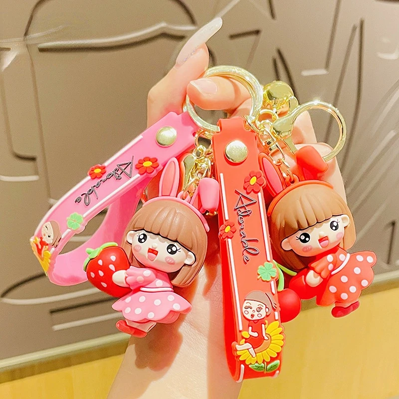Girl Holding Fruit Keychain Creative Keychains Women PVC Bag Pendant Cartoon Fresh Small Gift Fashion Jewelry Accessories
Girl Holding Fruit Keychain Creative Keychains Women PVC Bag Pendant Cartoon Fresh Small Gift Fashion Jewelry Accessories