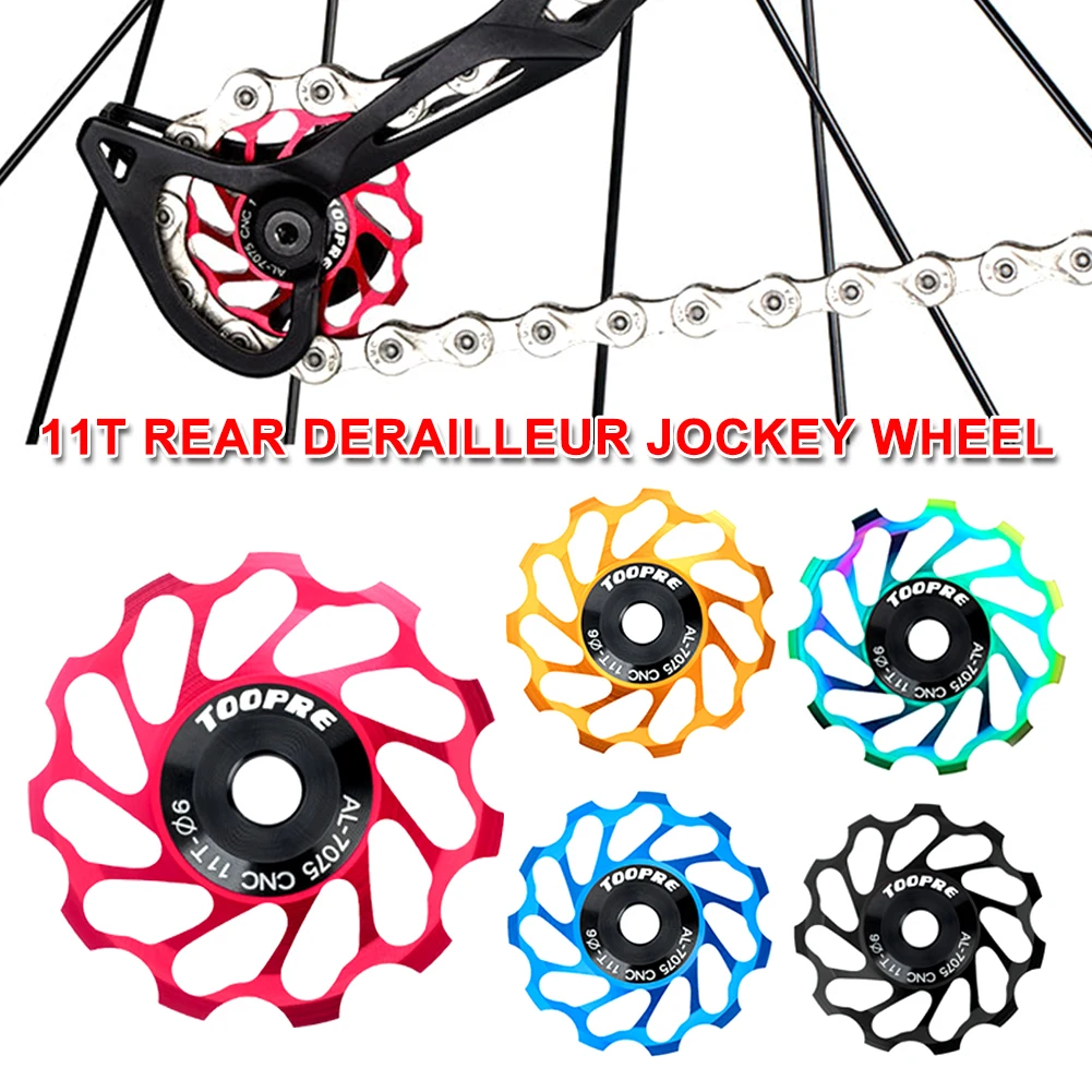 11T Bike Rear Derailleur Jockey Roller Bicycle Ceramic Bearing Jockey Wheel Mountain Road Bike Guide Roller For 8/9/10/11 Speed
11T Bike Rear Derailleur Jockey Roller Bicycle Ceramic Bearing Jockey Wheel Mountain Road Bike Guide Roller For 8/9/10/11 Speed