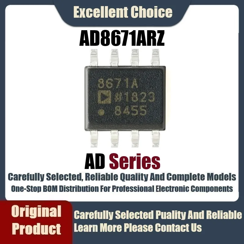 Оригинальный аутентичный AD8671ARZ AD8671 8671A ПАКЕТ SOP-8 SMD интегрированный IC прецизионный чип усилителя, 5-10 шт./партия
Оригинальный аутентичный AD8671ARZ AD8671 8671A ПАКЕТ SOP-8 SMD интегрированный IC прецизионный чип усилителя, 5-10 шт./партия