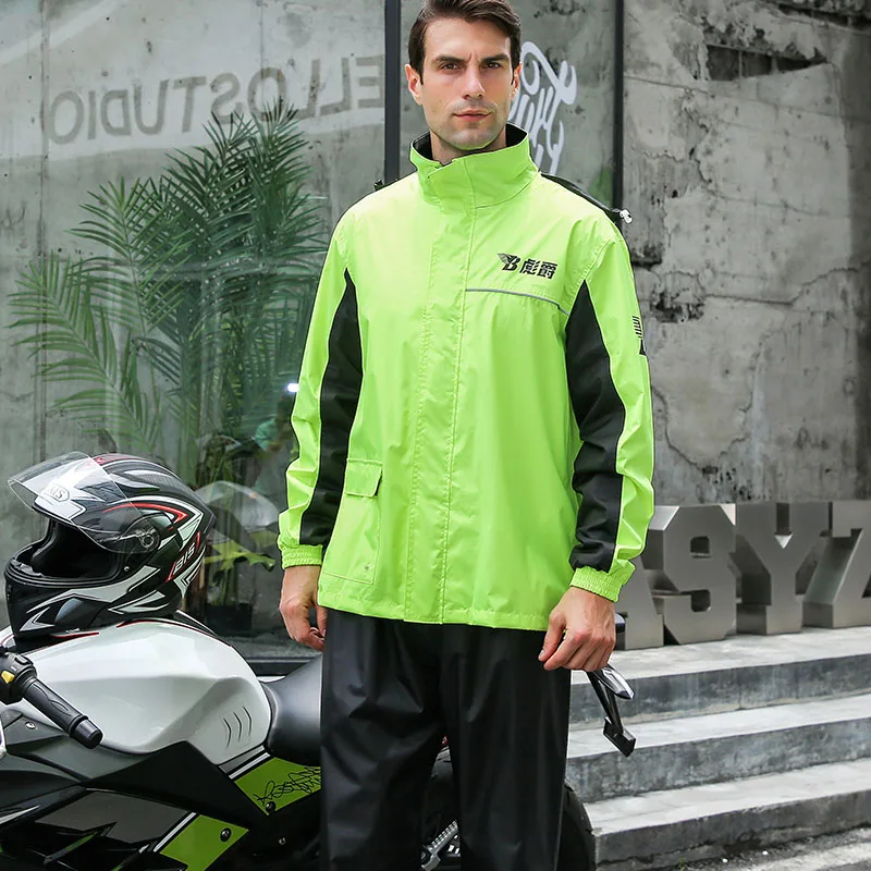 Waterproof Motorcycle Raincoats Men Covers Portable Adult Rain Jacket Suit Motorcyclist Trousers Poncho Impermeable Raincoats 
Waterproof Motorcycle Raincoats Men Covers Portable Adult Rain Jacket Suit Motorcyclist Trousers Poncho Impermeable Raincoats