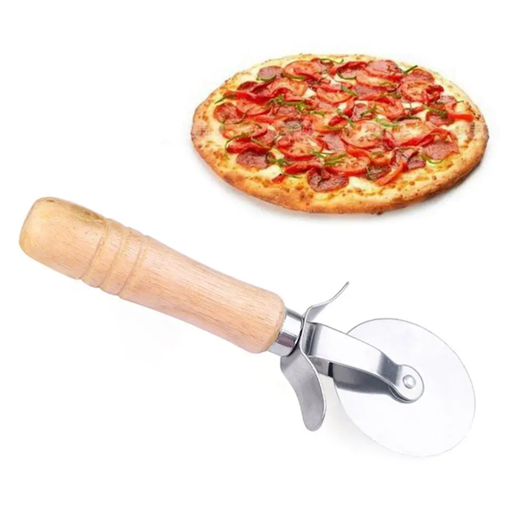 Round Pizza Cutter Stainless Steel Wooden Handle Pastry Dough Cut Tool Kitchen Baking Tools
Round Pizza Cutter Stainless Steel Wooden Handle Pastry Dough Cut Tool Kitchen Baking Tools