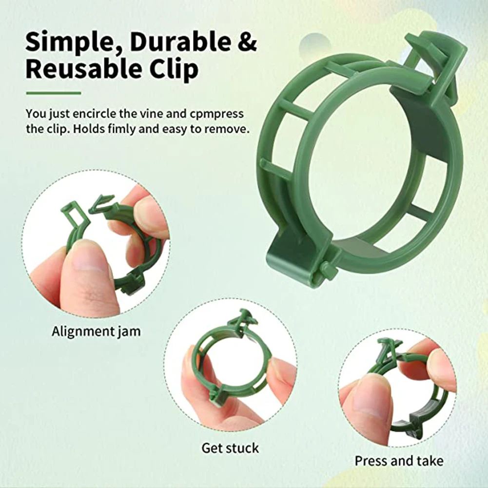 100pcs Plant Clips Reusable Fixing Clip Plastic Plant Vine Ties Supports Fixing Tool Gardening Supplies For Vegetable Tomato
100pcs Plant Clips Reusable Fixing Clip Plastic Plant Vine Ties Supports Fixing Tool Gardening Supplies For Vegetable Tomato