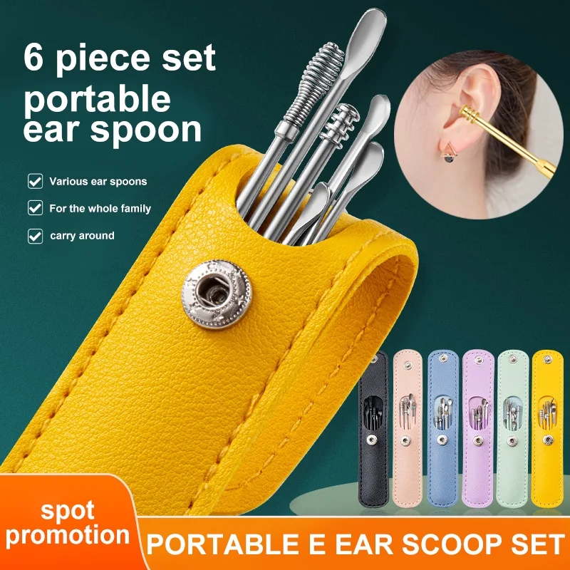 6/7 Pcs Ear Wax Removal Ear Picking Spoon Set Ear Care Cleaning Earpicks with Storage Case Stainless Steel Tools Kit Health Care
6/7 Pcs Ear Wax Removal Ear Picking Spoon Set Ear Care Cleaning Earpicks with Storage Case Stainless Steel Tools Kit Health Care