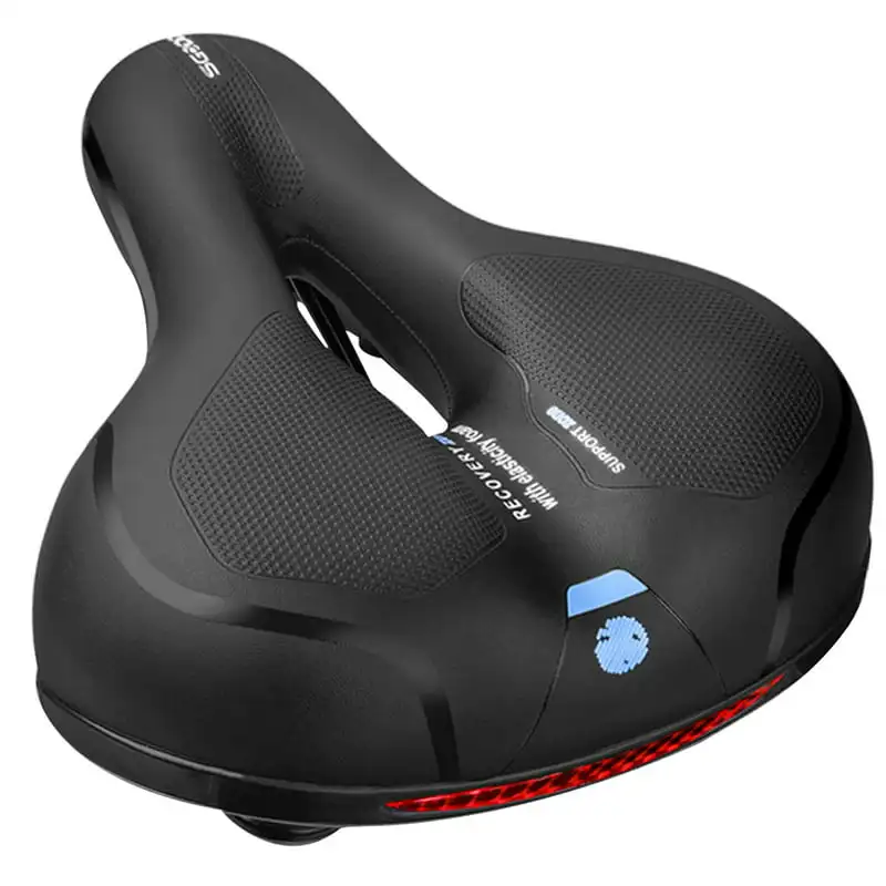 Bike Seat - Replacement Wide Saddle Memory Foam Padded Soft Bike Cushion with Dual Shock Absorbing Rubber Balls Universal Fit f
Bike Seat - Replacement Wide Saddle Memory Foam Padded Soft Bike Cushion with Dual Shock Absorbing Rubber Balls Universal Fit f