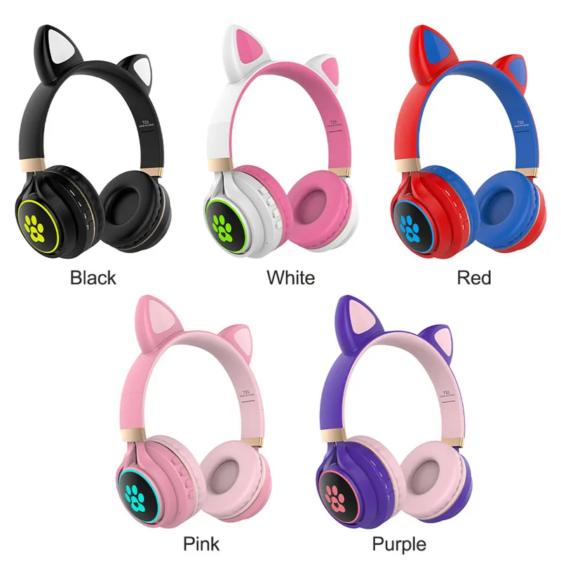 RGB Light Wireless Headphones Cute Cat Ears With Mic Control LED Kid Girl Stereo Music Helmet Phone Bluetooth Compatible Headset
RGB Light Wireless Headphones Cute Cat Ears With Mic Control LED Kid Girl Stereo Music Helmet Phone Bluetooth Compatible Headset