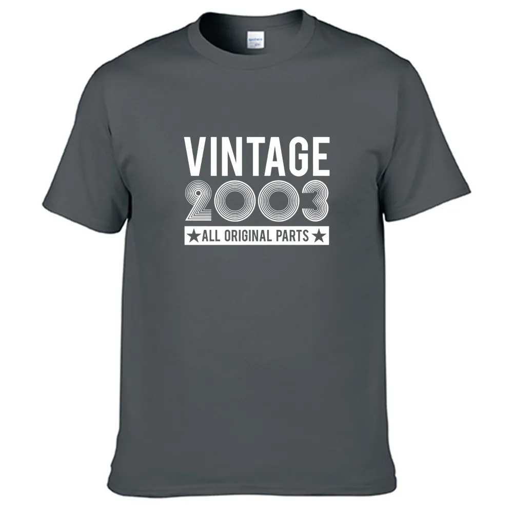 Vintage 2003 All Original Parts T Shirt For Men Limitied Edition Unisex Brand T-shirt Cotton Amazing Short Sleeve Tops
Vintage 2003 All Original Parts T Shirt For Men Limitied Edition Unisex Brand T-shirt Cotton Amazing Short Sleeve Tops