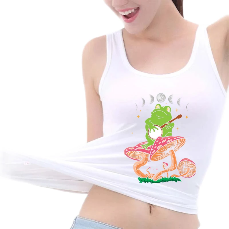 Cottagecore Frog Banjo Aesthetic Mushroom Print Long Tank Top Women's Sleeveless Comic Top
Cottagecore Frog Banjo Aesthetic Mushroom Print Long Tank Top Women's Sleeveless Comic Top