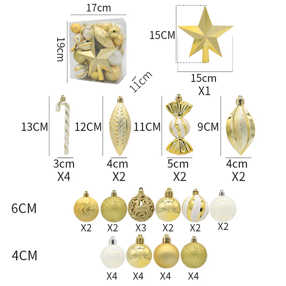 Engagement Party Restaurant Wedding Anniversary Christmas Ball 40pcs Pendant Plastic Gold/Silver/Red/Blue/Rose Gold
Engagement Party Restaurant Wedding Anniversary Christmas Ball 40pcs Pendant Plastic Gold/Silver/Red/Blue/Rose Gold