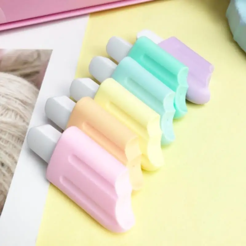 6pcs/bag Cute Kawaii Ice Cream Candy Color Highlighter Office School Supplies Student Gifts Stationery Kids Pastel Highlighter
6pcs/bag Cute Kawaii Ice Cream Candy Color Highlighter Office School Supplies Student Gifts Stationery Kids Pastel Highlighter