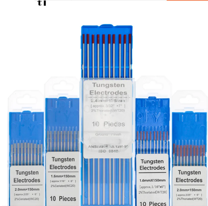 10PCS Tungsten Electrodes Welding Electrode 1.0 1.6 2.0 2.4 3.0 3.2 4.0mm WT20 WC20 WL20 WL15 WZ8 WP WY20 WR20 Tig Rods
10PCS Tungsten Electrodes Welding Electrode 1.0 1.6 2.0 2.4 3.0 3.2 4.0mm WT20 WC20 WL20 WL15 WZ8 WP WY20 WR20 Tig Rods