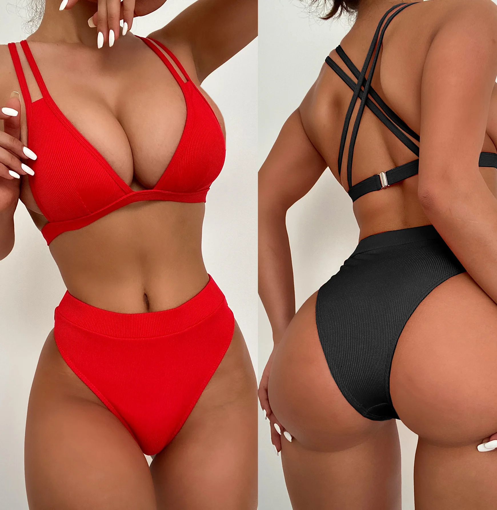 Triangle Bikini 2023 Women Set Split Fashion Solid Color Ladie Swimwear Cross Strap Sexy Women Bikini Summer Beach Wear Suit
Triangle Bikini 2023 Women Set Split Fashion Solid Color Ladie Swimwear Cross Strap Sexy Women Bikini Summer Beach Wear Suit