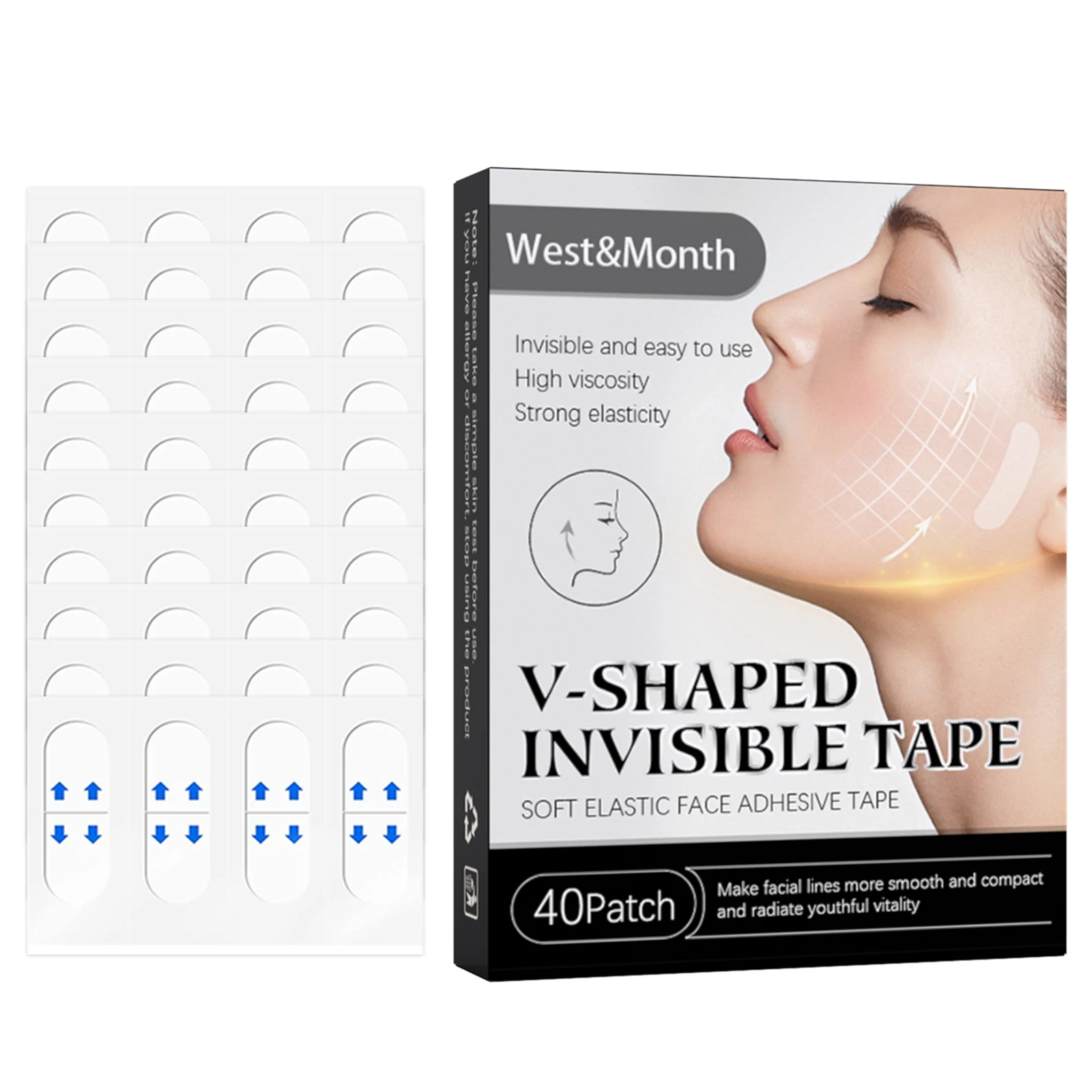 40pcs Invisible Breathable Thin Face Stickers Facial Line Wrinkle Sagging Skin Waterproof V-Shape Tighten Chin Lifting Patch
40pcs Invisible Breathable Thin Face Stickers Facial Line Wrinkle Sagging Skin Waterproof V-Shape Tighten Chin Lifting Patch