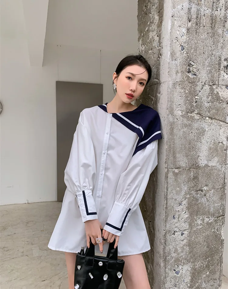 SuperAen 2022 Spring Summer Loose Full Turn Down Collar Shirt Solid Casual Womens Tops High Street Button Up Shirt
SuperAen 2022 Spring Summer Loose Full Turn Down Collar Shirt Solid Casual Womens Tops High Street Button Up Shirt