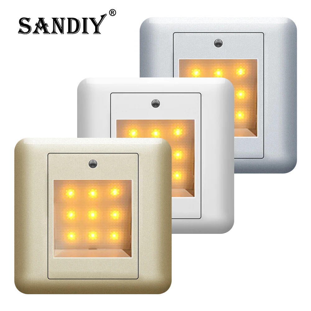 SANDIY Stairs Led Lights Recessed Wall Lamp Interior Sconce Light Sensor Nightlights for Balcony Corner Bathroom Bedroom Closets
SANDIY Stairs Led Lights Recessed Wall Lamp Interior Sconce Light Sensor Nightlights for Balcony Corner Bathroom Bedroom Closets