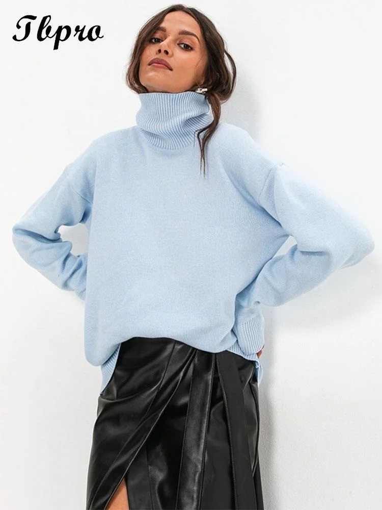 Loose High Neck Pullover Sweater Women Solid Color Long Sleeved Tops 2023 Autumn Fashion Office Lady Commuting Clothing
Loose High Neck Pullover Sweater Women Solid Color Long Sleeved Tops 2023 Autumn Fashion Office Lady Commuting Clothing