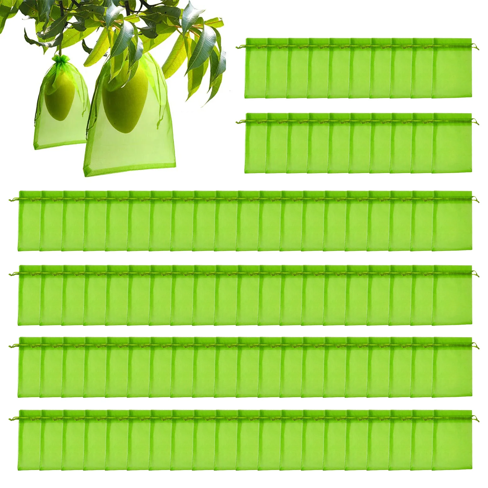 100pcs Reusable Garden Net Bag Protection Bag with Drawstring Fruit Tree Mesh Barrier Bags for Protecting Fruits and Vegetables
100pcs Reusable Garden Net Bag Protection Bag with Drawstring Fruit Tree Mesh Barrier Bags for Protecting Fruits and Vegetables