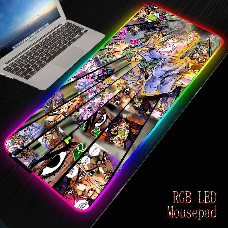 MRGBEST Anime Jojo Bizarre Adventures Large Computer Gaming RGB Mouse Pad Anti-slip Natural with Locking Edge Table Mat
MRGBEST Anime Jojo Bizarre Adventures Large Computer Gaming RGB Mouse Pad Anti-slip Natural with Locking Edge Table Mat
