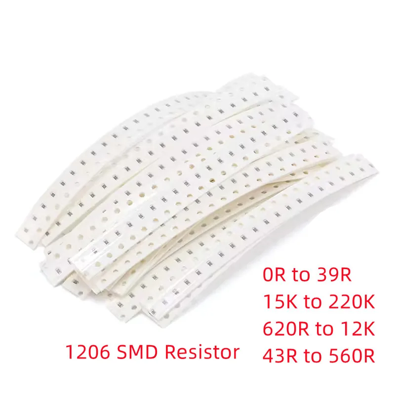 500/420pcs 1206 SMD Resistors Kit Assorted Kit 5% Sample Kit Sample Bag DIY Kit Electronic Component 25 Values*20pcs
500/420pcs 1206 SMD Resistors Kit Assorted Kit 5% Sample Kit Sample Bag DIY Kit Electronic Component 25 Values*20pcs