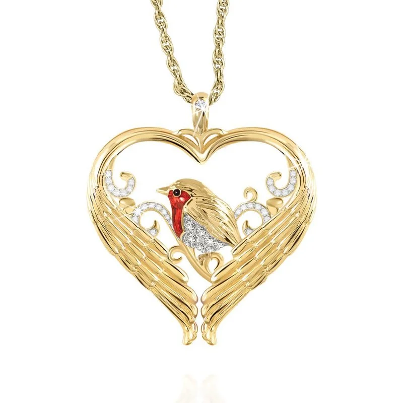 2022 New Creative Letters Inseparable Birds Sparrow Heart Pendant Necklace for Women Luxury Jewelry Wedding Gifts
2022 New Creative Letters Inseparable Birds Sparrow Heart Pendant Necklace for Women Luxury Jewelry Wedding Gifts