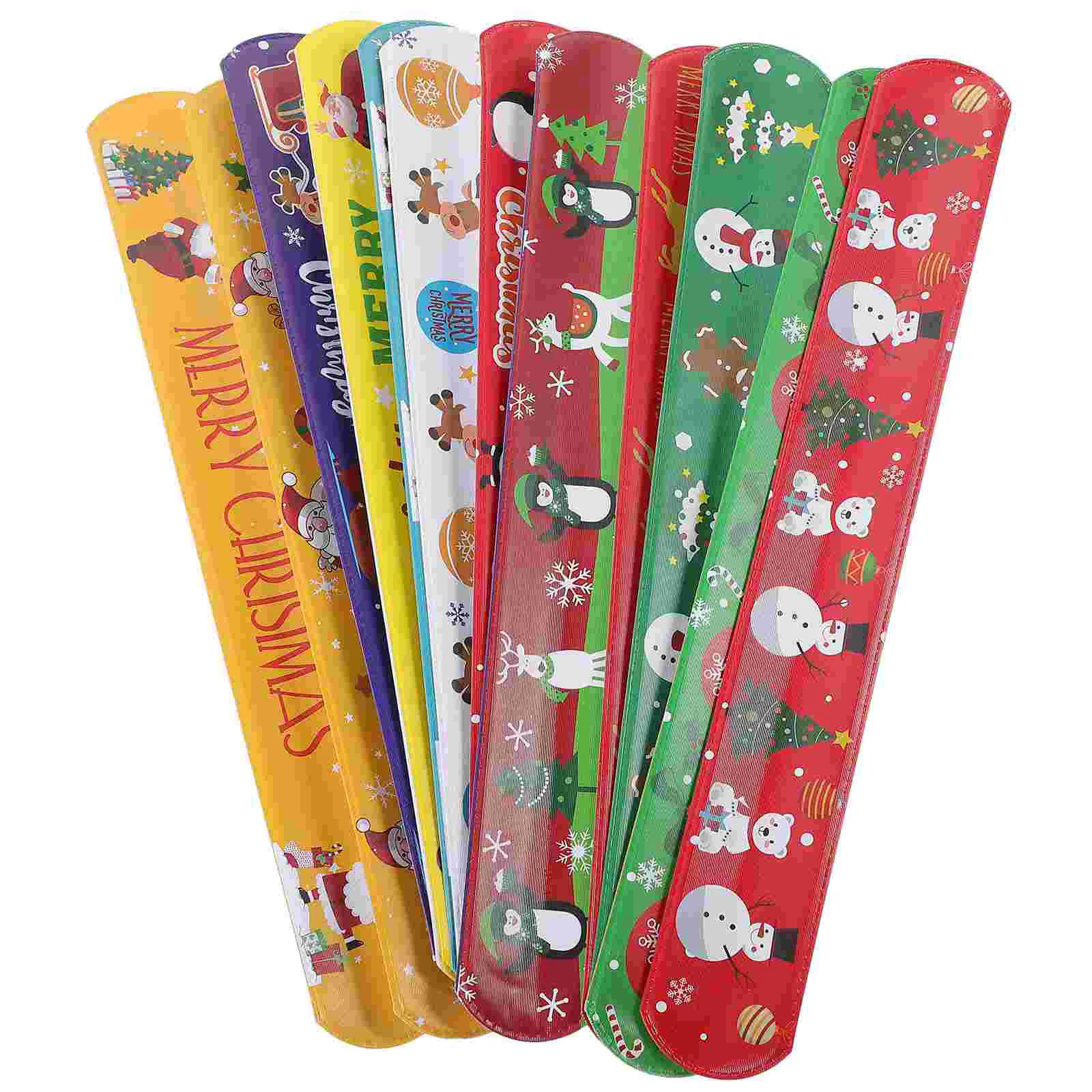 48pcs Cartoon Slap Bracelet Christmas Style Slap Bracelets Adjustable PVC Snap Bracelets
48pcs Cartoon Slap Bracelet Christmas Style Slap Bracelets Adjustable PVC Snap Bracelets