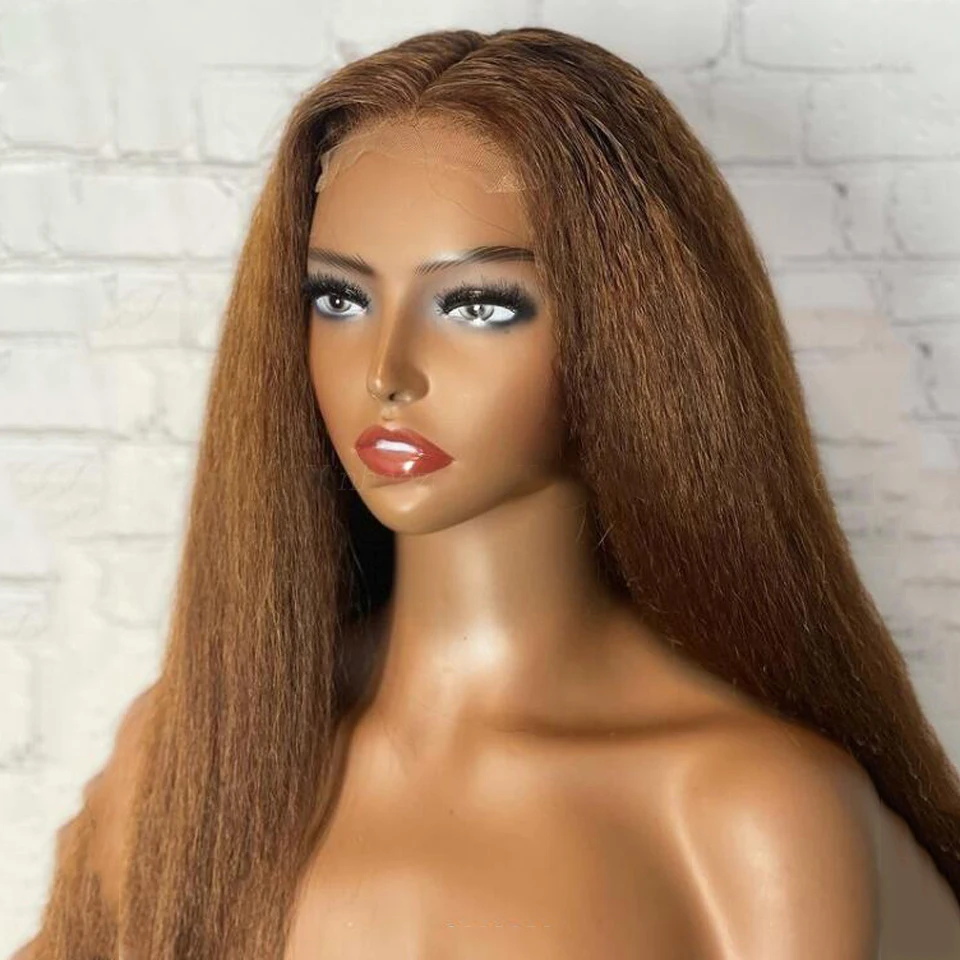 Natural Hairline Soft Honey Blonde Brown Long Kinky Straight Preplucked 180Density Yaki Lace Front Wig For Black Women Glueless
Natural Hairline Soft Honey Blonde Brown Long Kinky Straight Preplucked 180Density Yaki Lace Front Wig For Black Women Glueless