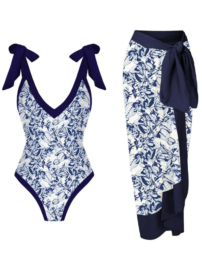 Blue V-Neck Print 2023 Fashion Women Beach Exit Swimwear Summer One Piece Swimsuits and Midi Dress Bathing Suits Sexy / New
Blue V-Neck Print 2023 Fashion Women Beach Exit Swimwear Summer One Piece Swimsuits and Midi Dress Bathing Suits Sexy / New