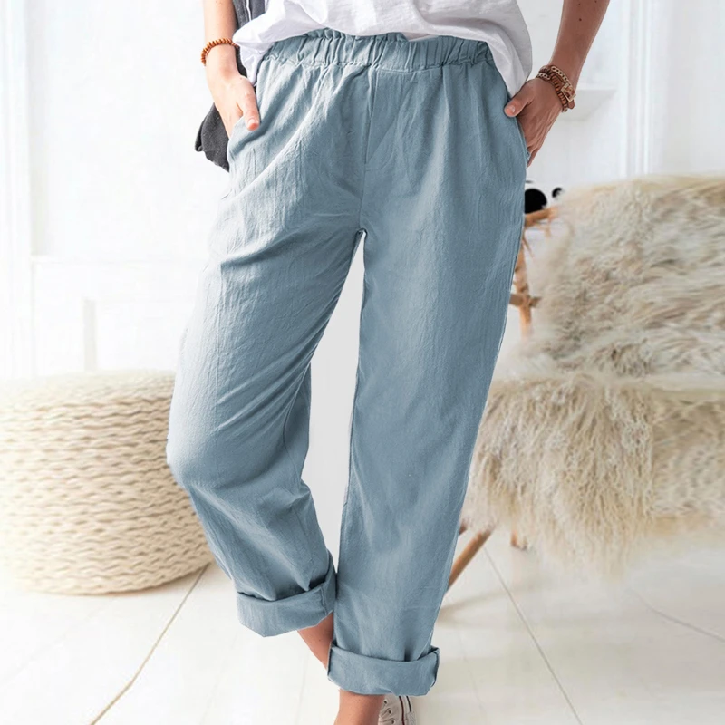 Women Solid Pants Summer and Autumn New Loose Casual Pants Female Long Pants Fashion Comfortable High Waist Pants 2022
Women Solid Pants Summer and Autumn New Loose Casual Pants Female Long Pants Fashion Comfortable High Waist Pants 2022