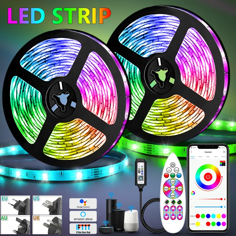 Led Strip Light Bluetooth 25M 30M 5050 Waterproof Led Lights 2835 WIFI RGB Flexible Tape Led Ribbon With Phone APP Control
Led Strip Light Bluetooth 25M 30M 5050 Waterproof Led Lights 2835 WIFI RGB Flexible Tape Led Ribbon With Phone APP Control