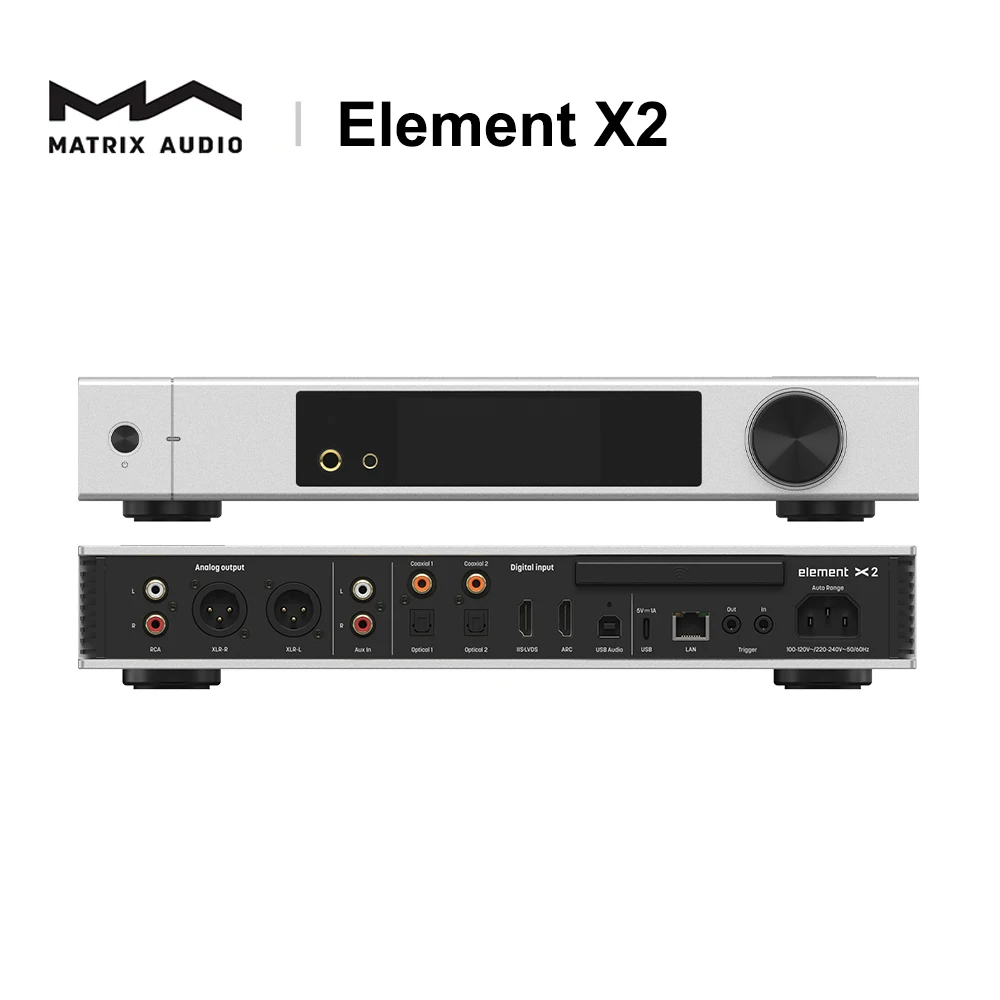 

Matrix Element X2 Bluetooth Streamer Music Player AMP/DAC Digital /Analog Sources All-in-one Headphone Amplifier ES9038PRO chip