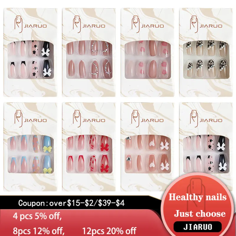 Fake Nails Press on Nail False Art Tips Forms for Extension with Glue Stick Capsule Stickers Reusable Artificial Design Display
Fake Nails Press on Nail False Art Tips Forms for Extension with Glue Stick Capsule Stickers Reusable Artificial Design Display