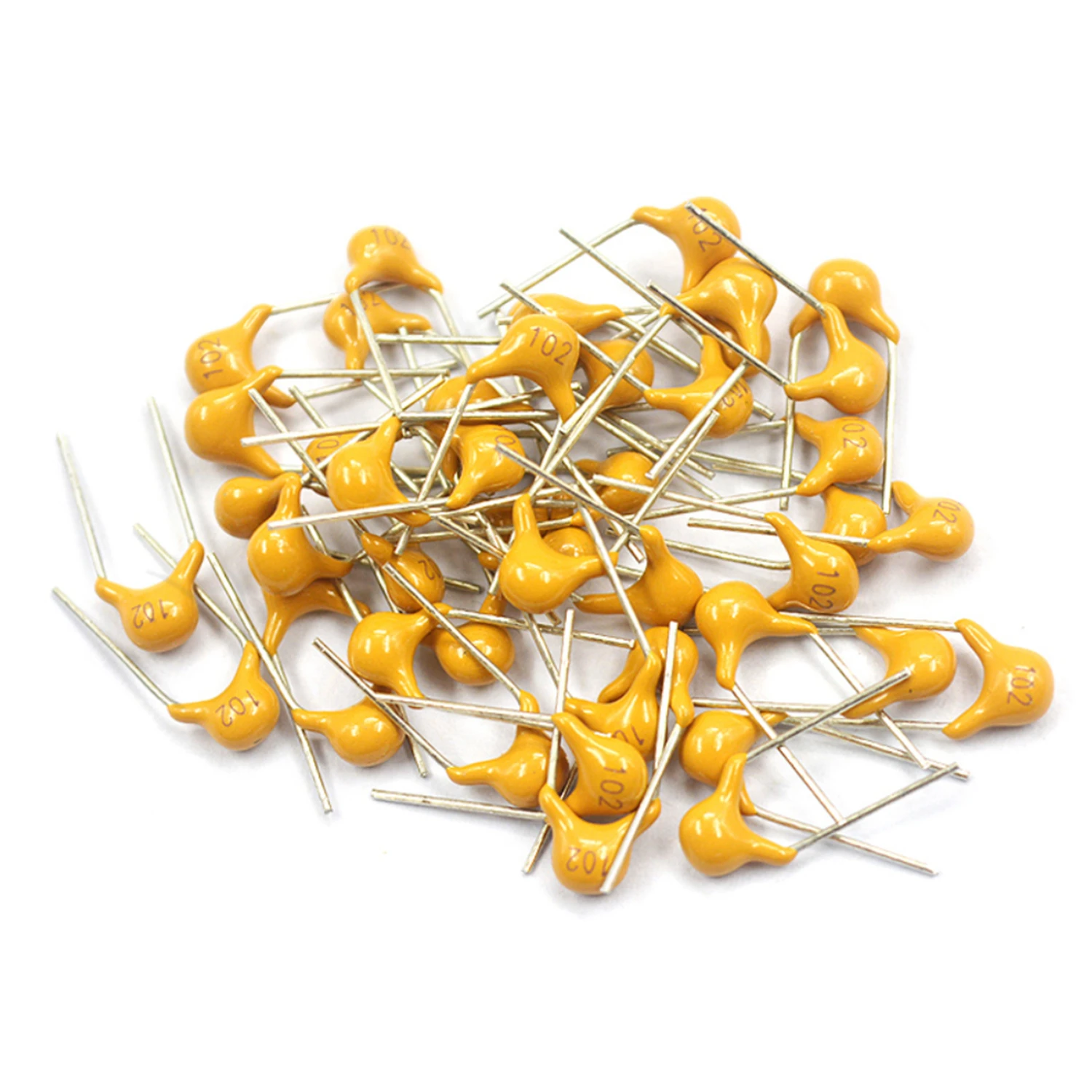 

30 pcs/lot Multilayer ceramic capacitor 50V (100~106) 10pF~10uF 102 103 104 105 22pF 47pF 68pF 1nF 10nF 100nF 0.1uF 1uF P=5.08mm