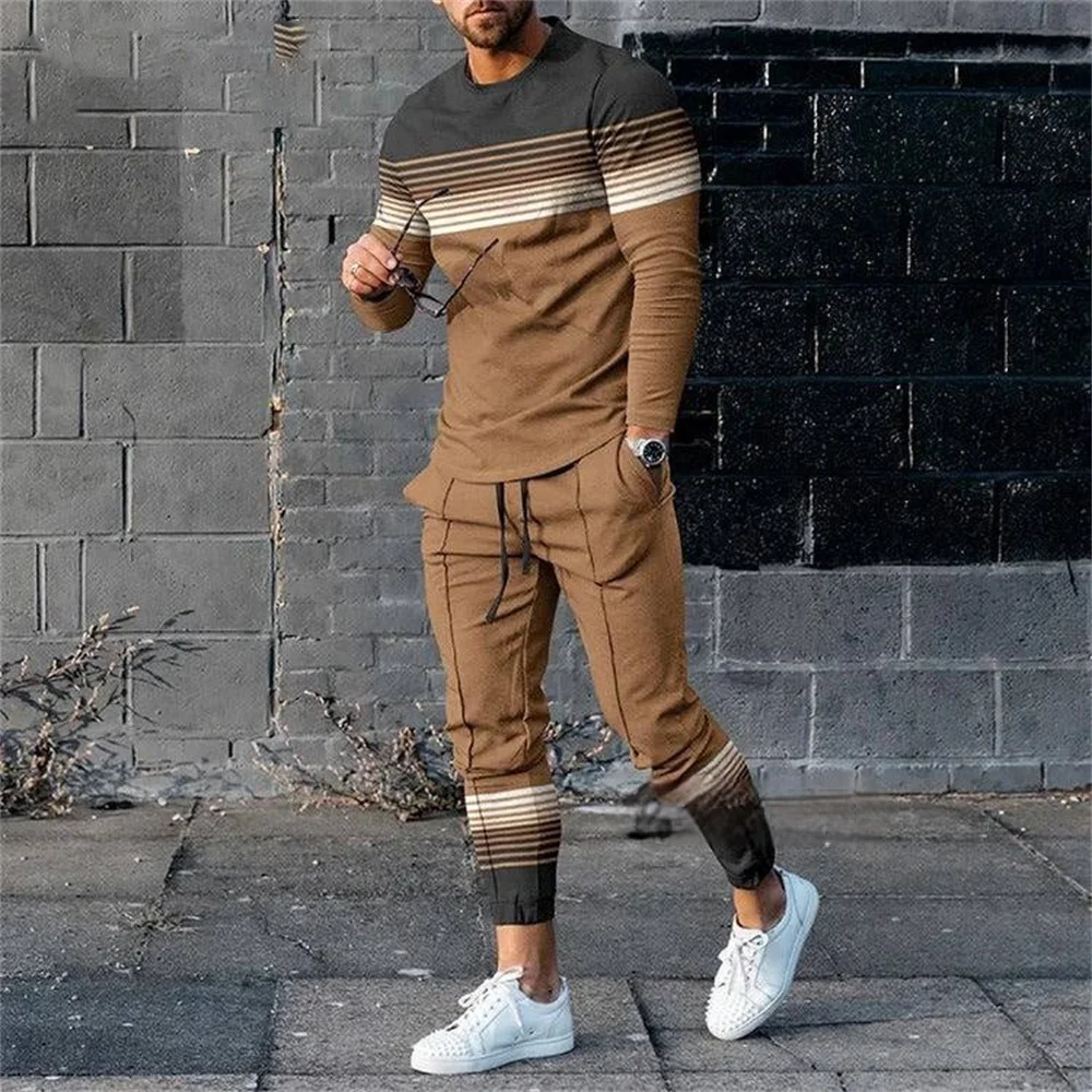 Осенний мужской спортивный костюм с длинным рукавом и принтом с круглым вырезом, уличная одежда, мужской комплект из 2 предметов, футболка, брюки, оверсайз, мужской спортивный костюм
Осенний мужской спортивный костюм с длинным рукавом и принтом с круглым вырезом, уличная одежда, мужской комплект из 2 предметов, футболка, брюки, оверсайз, мужской спортивный костюм