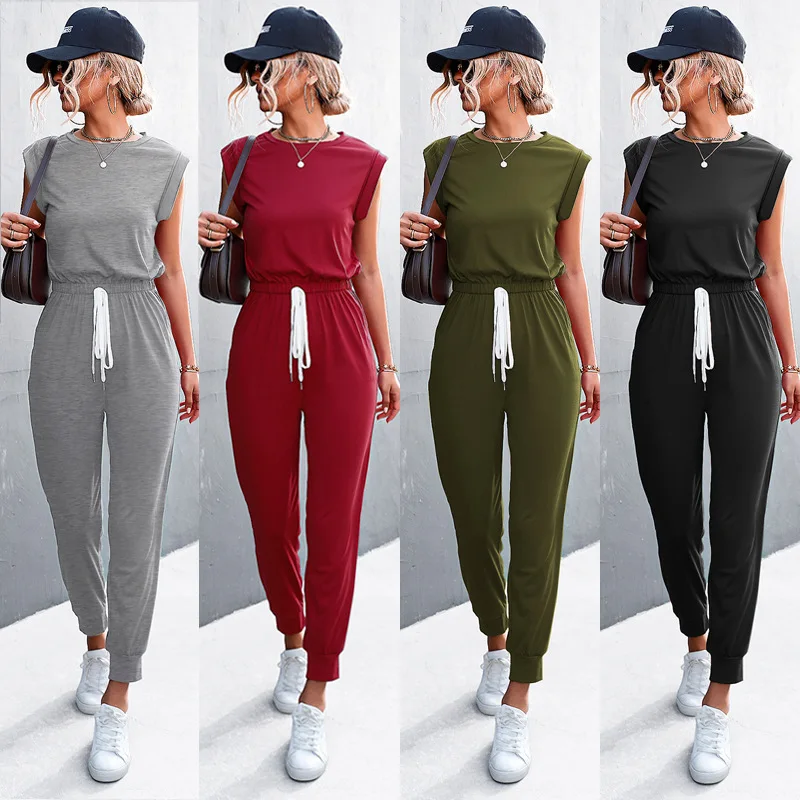 Women's 2022 Spring/Summer Newest Hot Sale Solid Color Sleeveless Casual Style Overalls for Women Rompers Womens Jumpsuit
Women's 2022 Spring/Summer Newest Hot Sale Solid Color Sleeveless Casual Style Overalls for Women Rompers Womens Jumpsuit