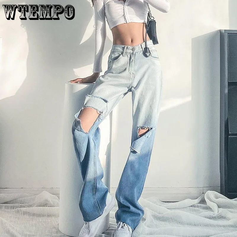 WTEMPO-Рваные джинсы для женщин, джинсовые брюки со средней талией, модная винтажная уличная одежда, джинсовые джоггеры, женские свободные пов...
WTEMPO-Рваные джинсы для женщин, джинсовые брюки со средней талией, модная винтажная уличная одежда, джинсовые джоггеры, женские свободные пов...