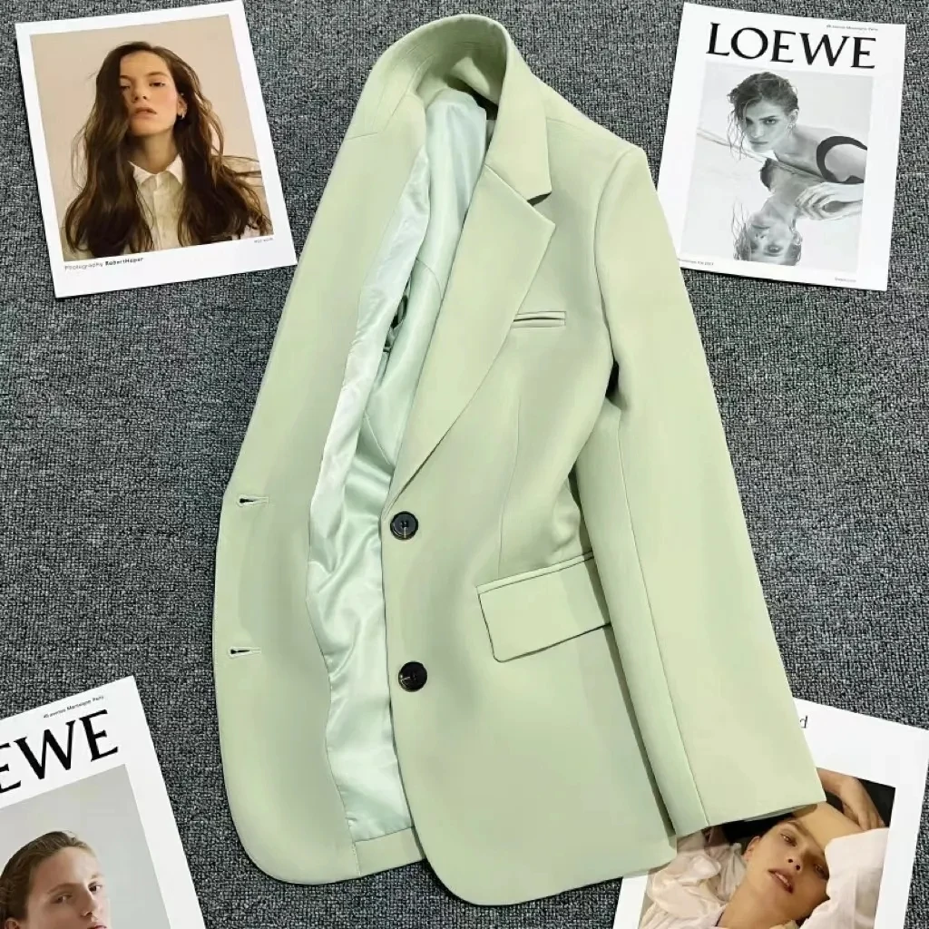 Vintage Office Suit Jacket Women's Clothes Spring New Korean Fashion Single-Breasted Blazer Coat Casual Ladies Long-Sleeved Tops
Vintage Office Suit Jacket Women's Clothes Spring New Korean Fashion Single-Breasted Blazer Coat Casual Ladies Long-Sleeved Tops