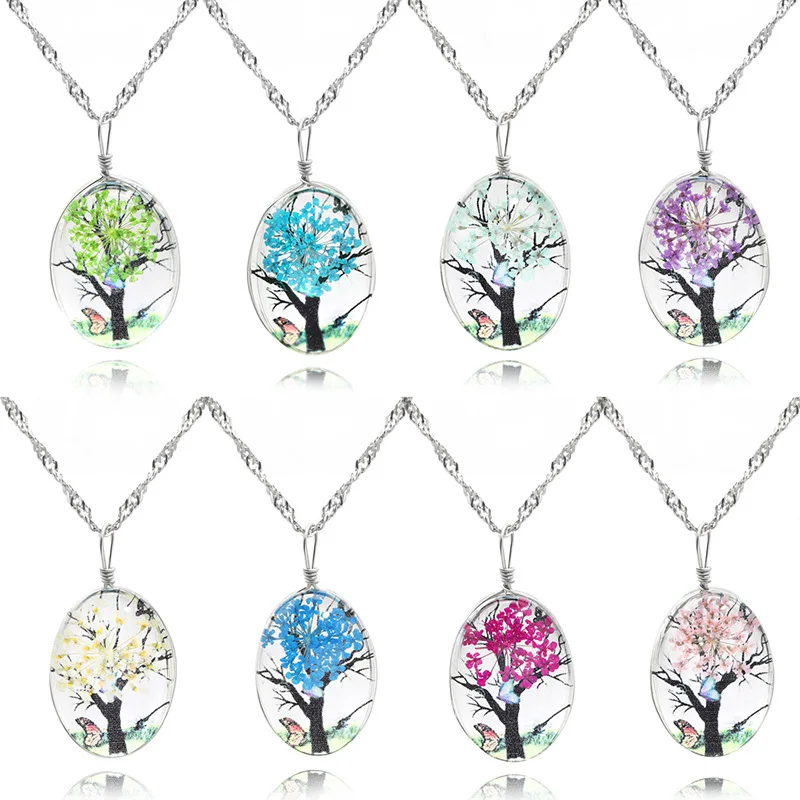 Glass Crystal Plant Tree of Life Lady Dried Flowers Necklace Chain Charm Creative Women Jewelry Accessories Pendant Gifts
Glass Crystal Plant Tree of Life Lady Dried Flowers Necklace Chain Charm Creative Women Jewelry Accessories Pendant Gifts