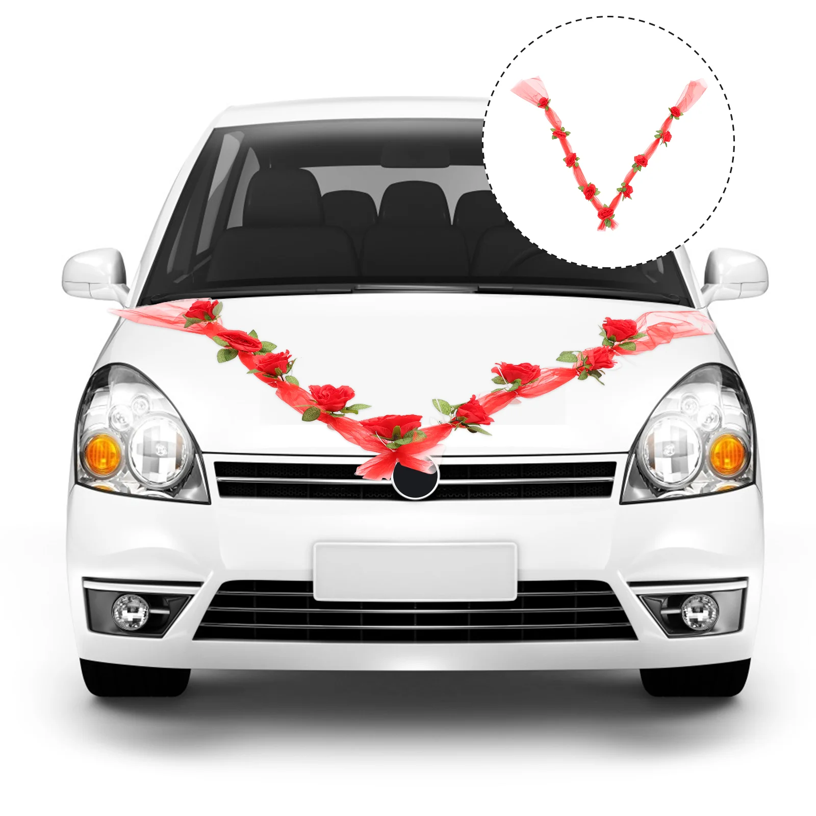1 Set Decorations Wedding Decoration Car Front Flower Wedding Car Decorations For Vehicle Valentine Car 
1 Set Decorations Wedding Decoration Car Front Flower Wedding Car Decorations For Vehicle Valentine Car