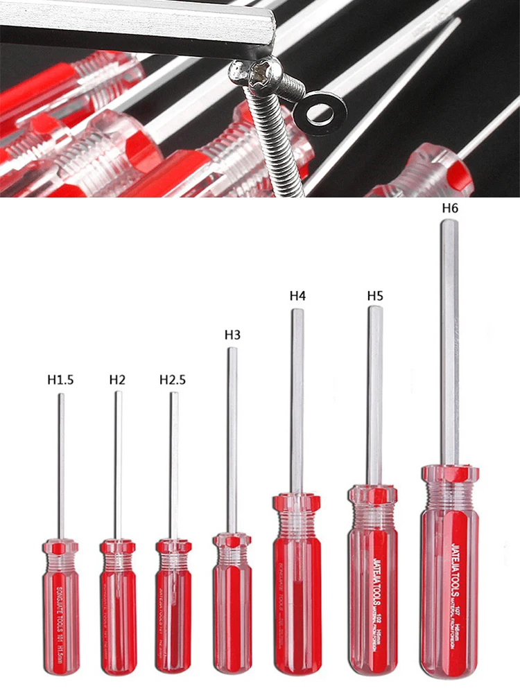 Hexagon Screwdriver Set 1.5mm-6mm Alloy Steel Screwdriver Socket Hand Repair Tools Parts Flat Head Hex Magnetic Screwdrivers
Hexagon Screwdriver Set 1.5mm-6mm Alloy Steel Screwdriver Socket Hand Repair Tools Parts Flat Head Hex Magnetic Screwdrivers
