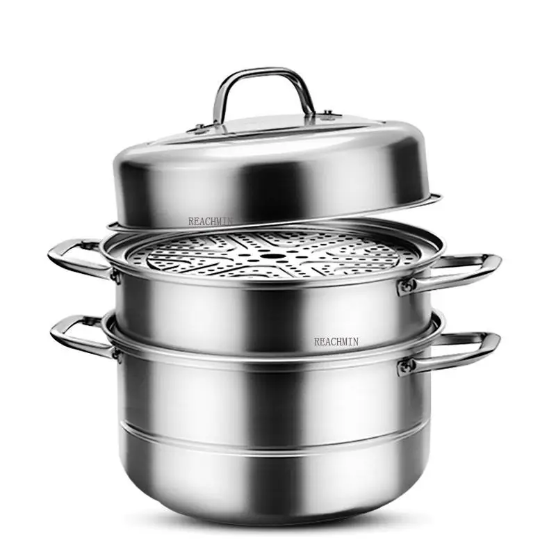 Kitchen steamer 304 stainless steel thickened three layer durable steamer kitchen special steamer
Kitchen steamer 304 stainless steel thickened three layer durable steamer kitchen special steamer