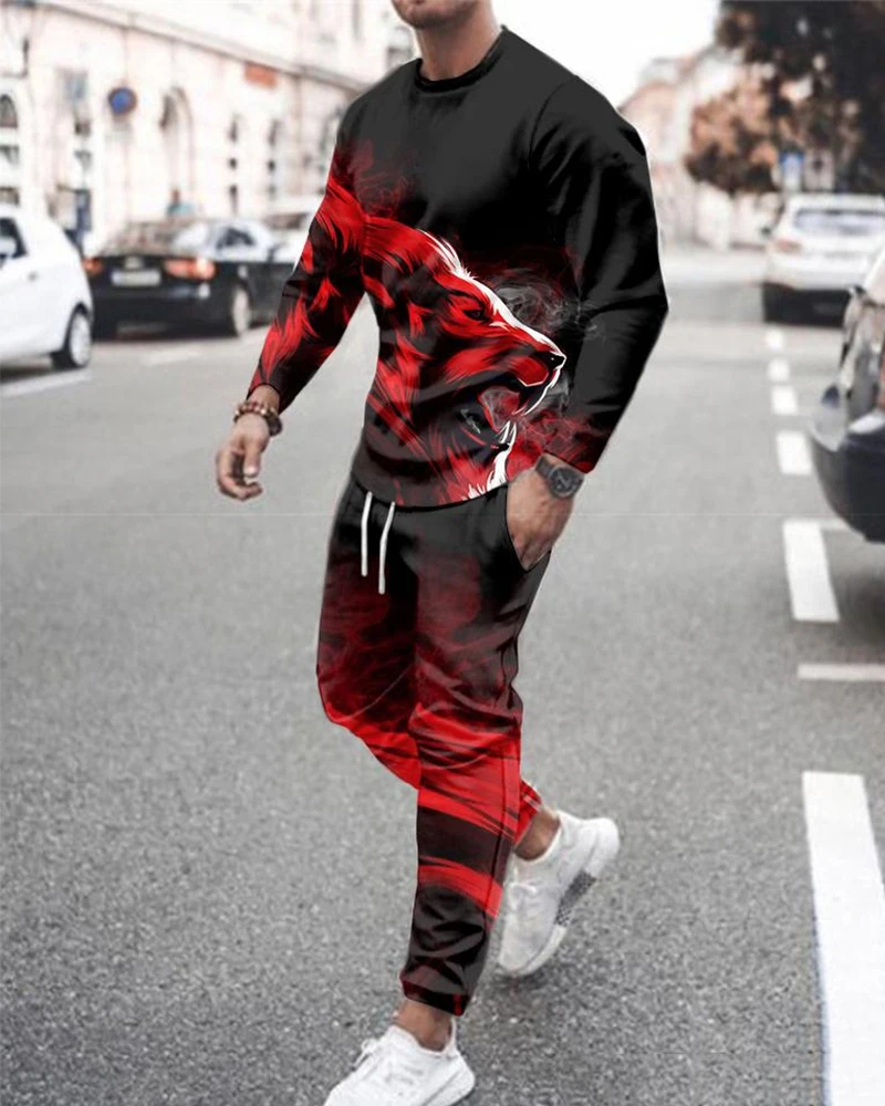 Men's Tracksuit Casual Autumn long Sleeve T-Shirt and long pant Suit two-Piece Set Male Clothing Streetwear Clothes for Men
Men's Tracksuit Casual Autumn long Sleeve T-Shirt and long pant Suit two-Piece Set Male Clothing Streetwear Clothes for Men