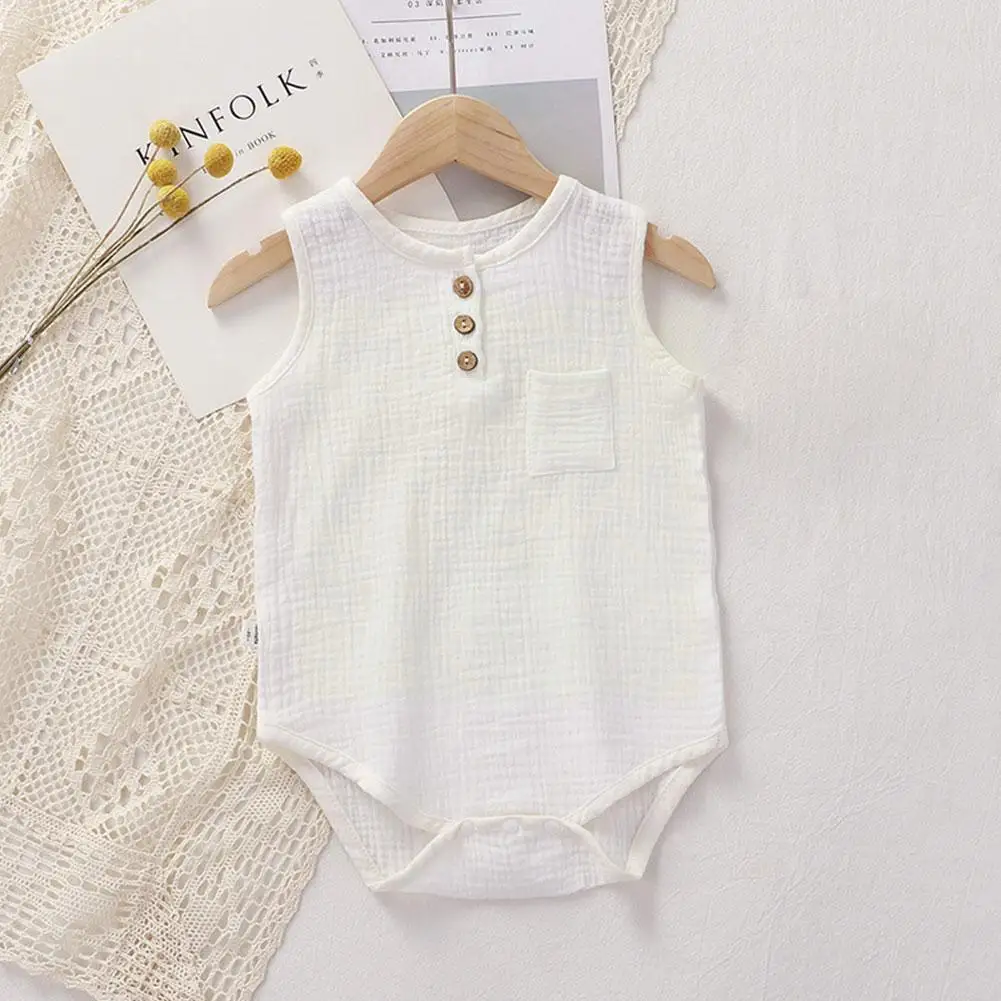 2022 Summer Baby Rompers Boys Girls Bodysuit Thin Muslin Climb Clothes Baby Sleeveless Romper Clothing Fashion V0p5
2022 Summer Baby Rompers Boys Girls Bodysuit Thin Muslin Climb Clothes Baby Sleeveless Romper Clothing Fashion V0p5