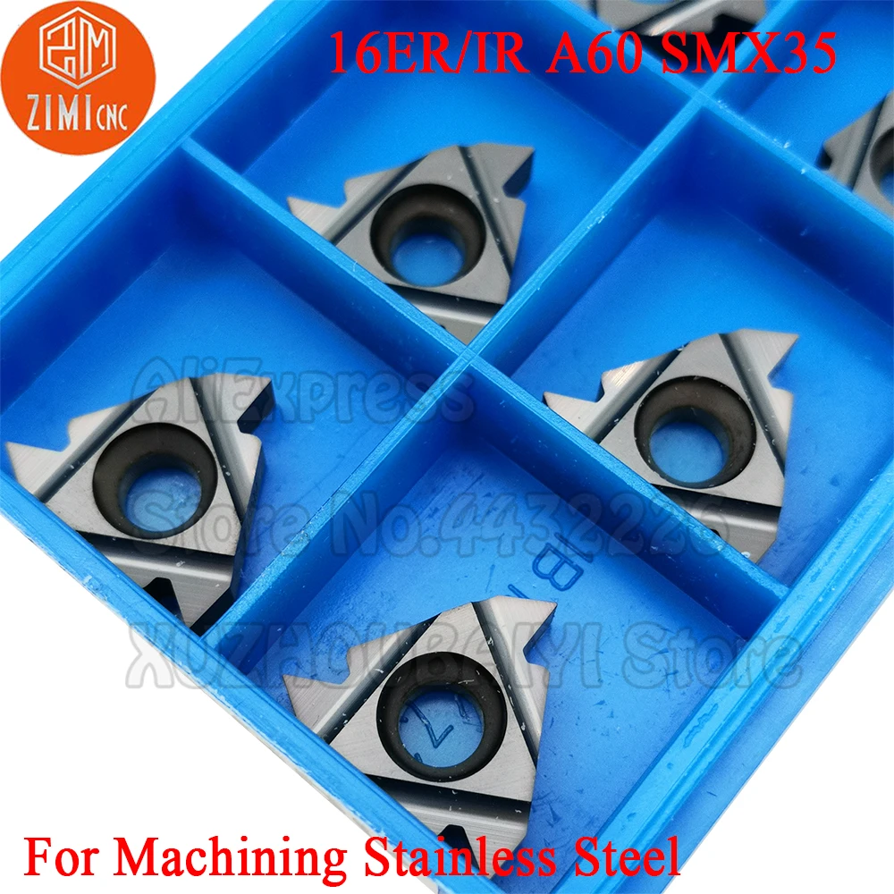 10pcs 16ER A60 SMX35 16IR A60 SMX35 16ER A60 16IR A60 SMX35 16ER/IR A60 SMX35 Carbide Thread Inserts Turning Tools for Stainless
10pcs 16ER A60 SMX35 16IR A60 SMX35 16ER A60 16IR A60 SMX35 16ER/IR A60 SMX35 Carbide Thread Inserts Turning Tools for Stainless