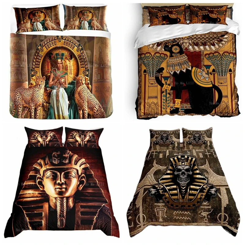 Ancient Egypt Tribe Egyptian Pyramids Exotic Old Asian Culture Pharaoh Cat Feather Retro Queen Duvet Cover With Pillow Case 
Ancient Egypt Tribe Egyptian Pyramids Exotic Old Asian Culture Pharaoh Cat Feather Retro Queen Duvet Cover With Pillow Case