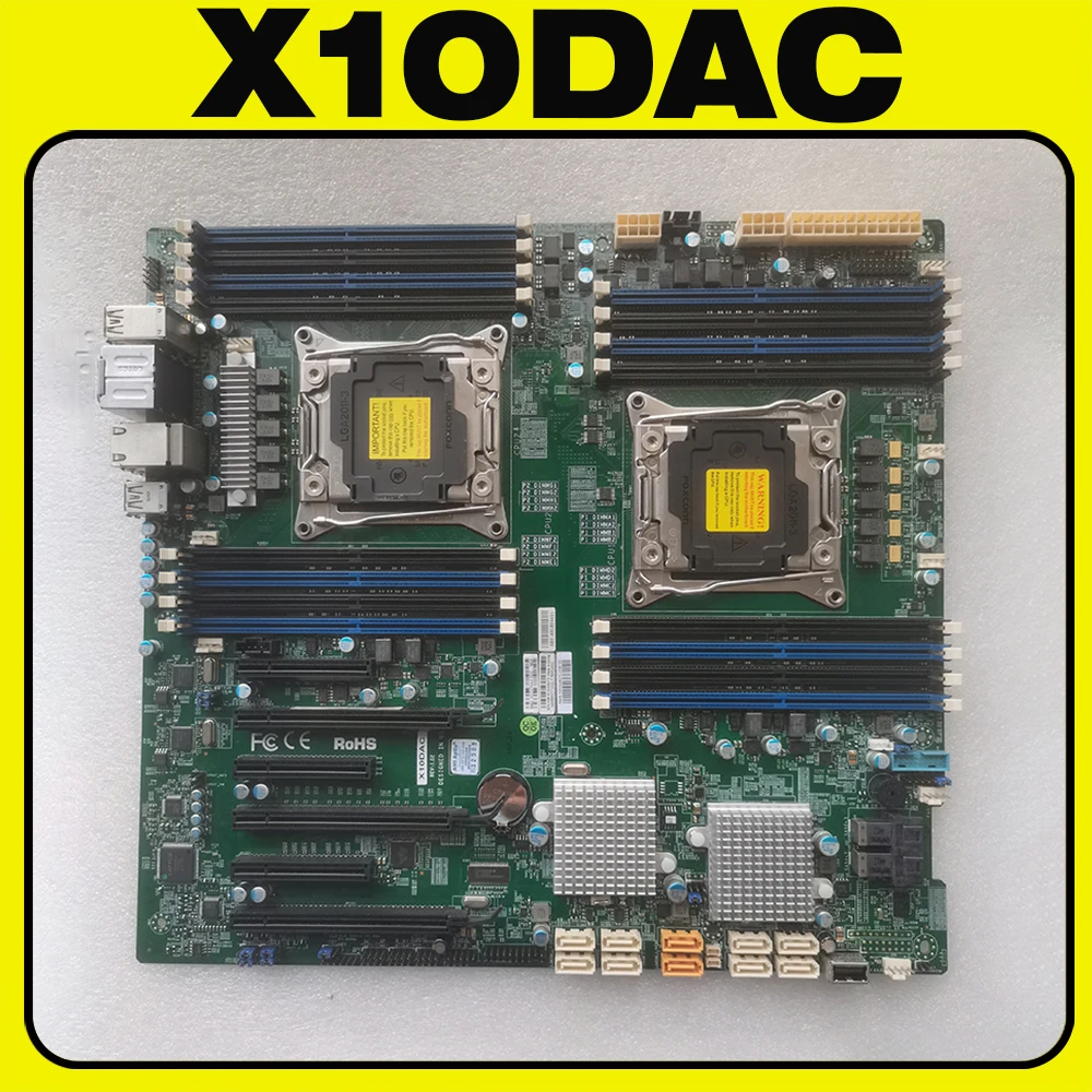Материнская плата X10DAC с двумя разъемами R3 (LGA 2011) поддерживает процессор Xeon E5-2600