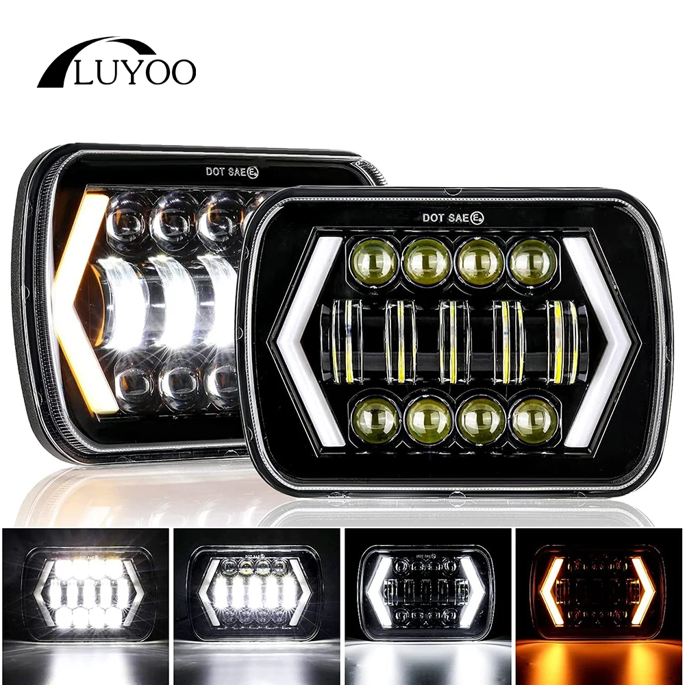 Luyoo 7x6" 5x7" Inch LED Projector Headlights Bulb Hi-Lo Beam Halo DRL Turn Signal Lamp for Jeep Cherokee XJ Car Light Assembly
Luyoo 7x6" 5x7" Inch LED Projector Headlights Bulb Hi-Lo Beam Halo DRL Turn Signal Lamp for Jeep Cherokee XJ Car Light Assembly