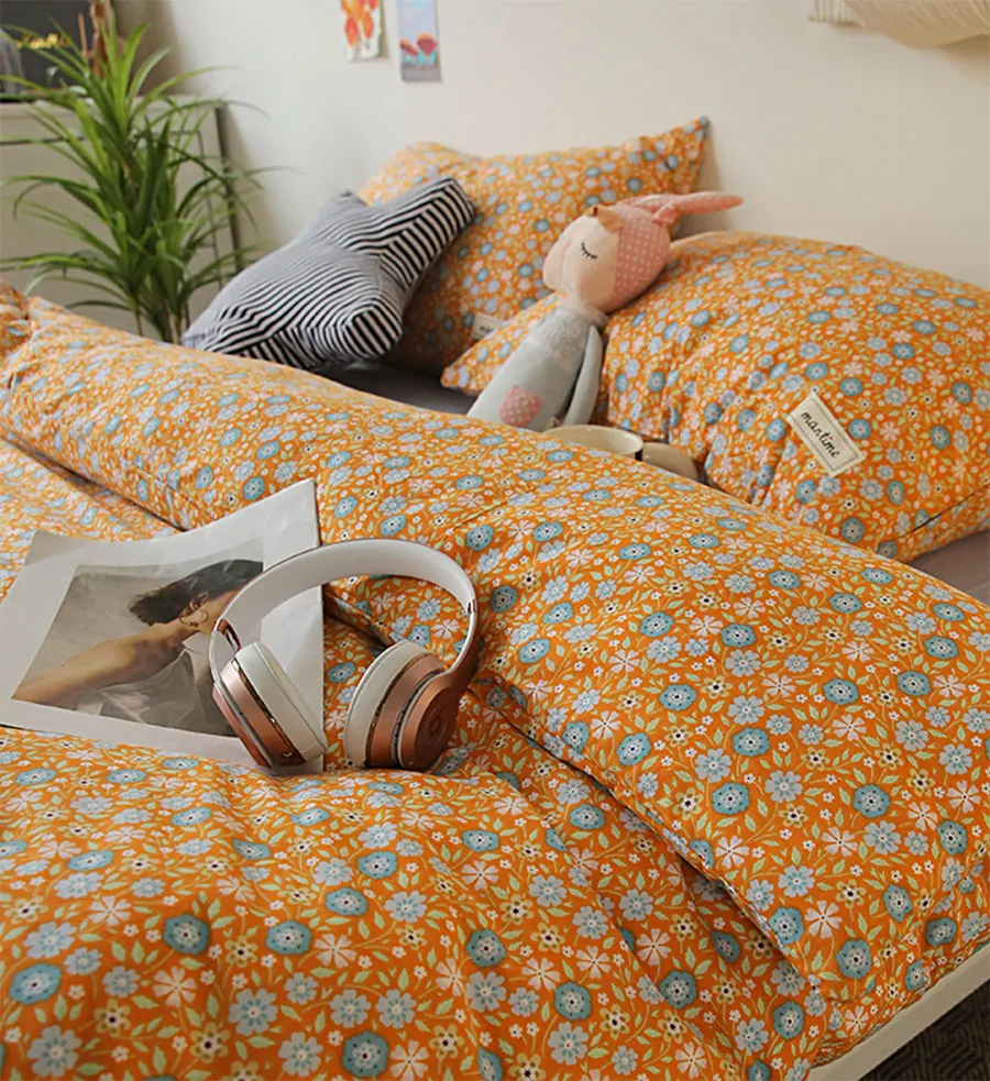 Rustic pastoral orange flower bedding set,unusual cotton twin full queen king home textile flat sheet pillow case duvet cover
Rustic pastoral orange flower bedding set,unusual cotton twin full queen king home textile flat sheet pillow case duvet cover
