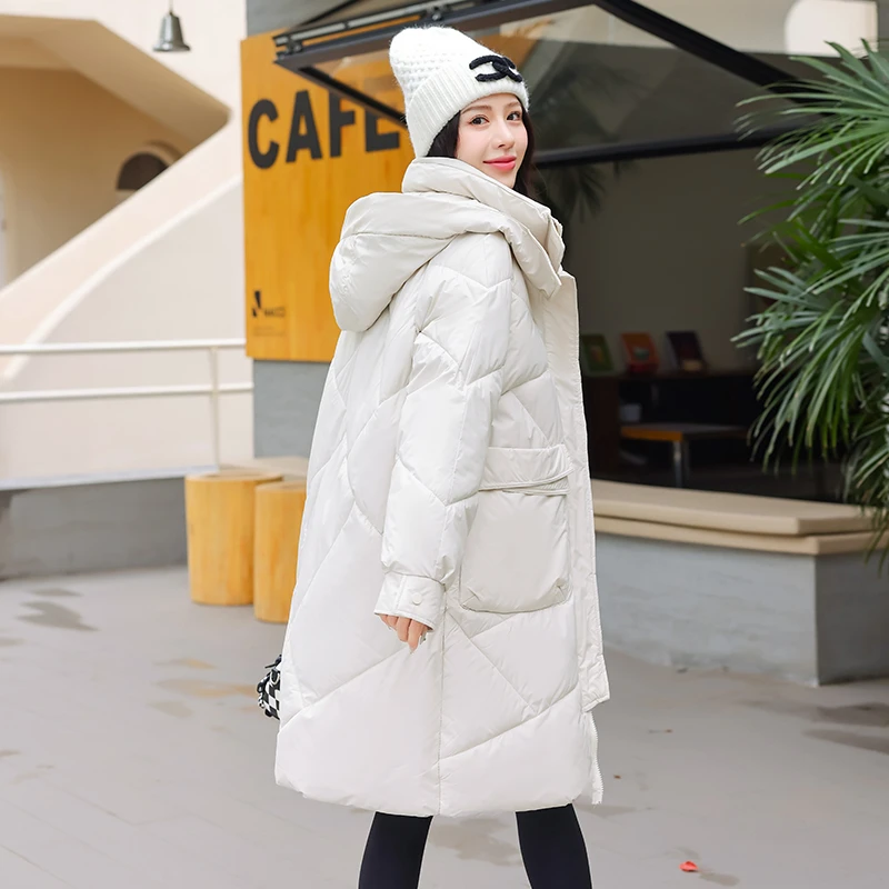 4-Color Solid Down Cotton Jacket Women Mid Length 2023 Winter New Thickened Hooded Jacket Fashionable Relaxed
4-Color Solid Down Cotton Jacket Women Mid Length 2023 Winter New Thickened Hooded Jacket Fashionable Relaxed